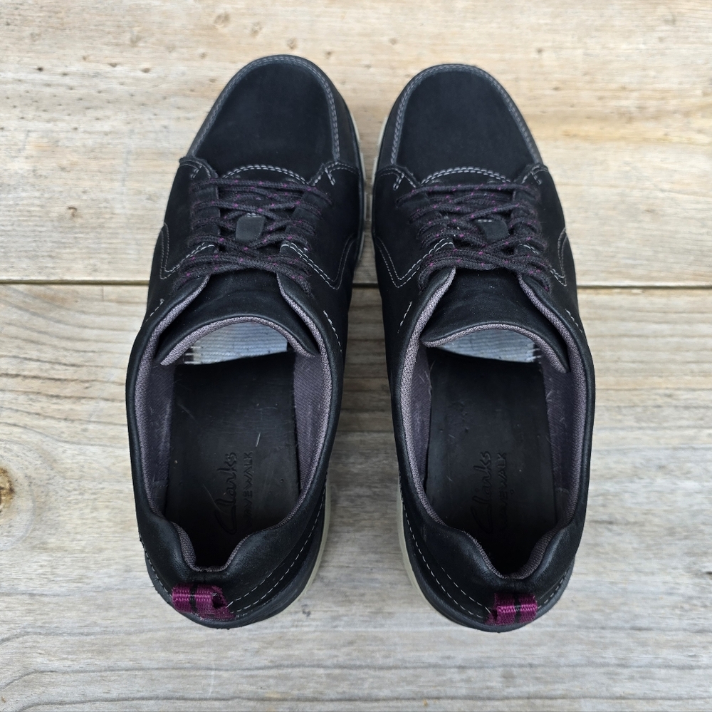 Clarks Wavewalk Sporty Waterproof, Nubuck Leather, Comfort Walking Sneaker 8W - Picture 10 of 16